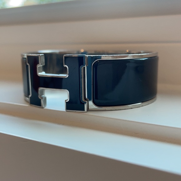 RARE Hermès Enamel Wide Clic Clac H Bracelet - Picture 4 of 14